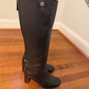 Tory Burch Brown Leather Sullivan Heeled Boots
